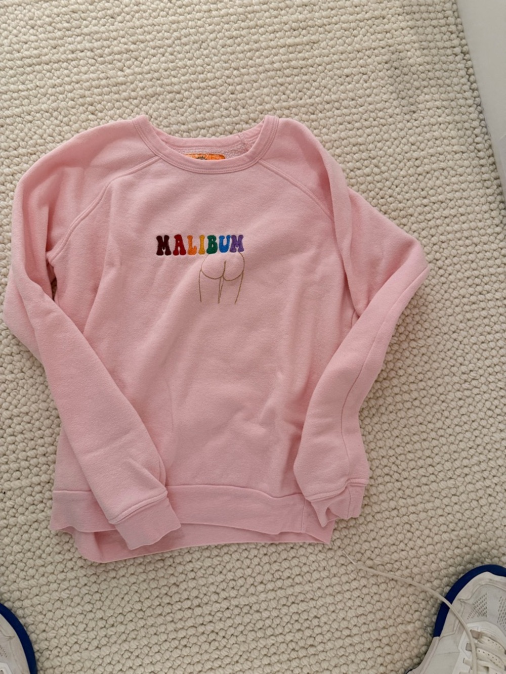 C. Bonz sweatshirt Mailbum embroidered sweatshirt baby pink sz small